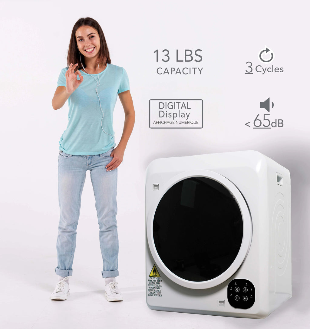 White 3.75 Cu ft Ventless Electric Dryer T3877
