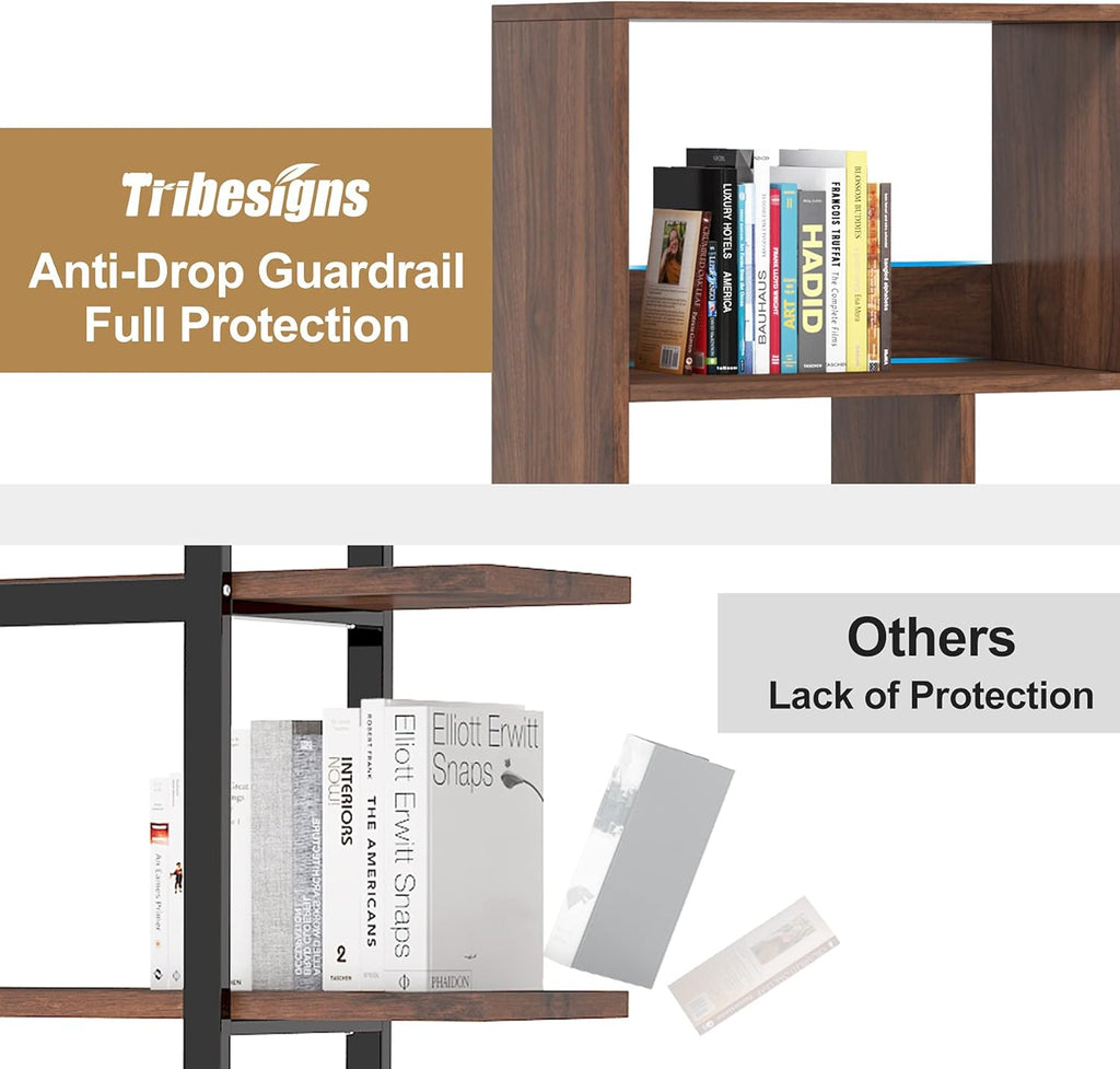 3 Tier 7-Cube Open Shelf Bookcase with Metal Leg K87504
