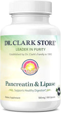 500mg Pancreatin and Lipase Enzyme Supplement 100 Gelatin Capsules Y186822