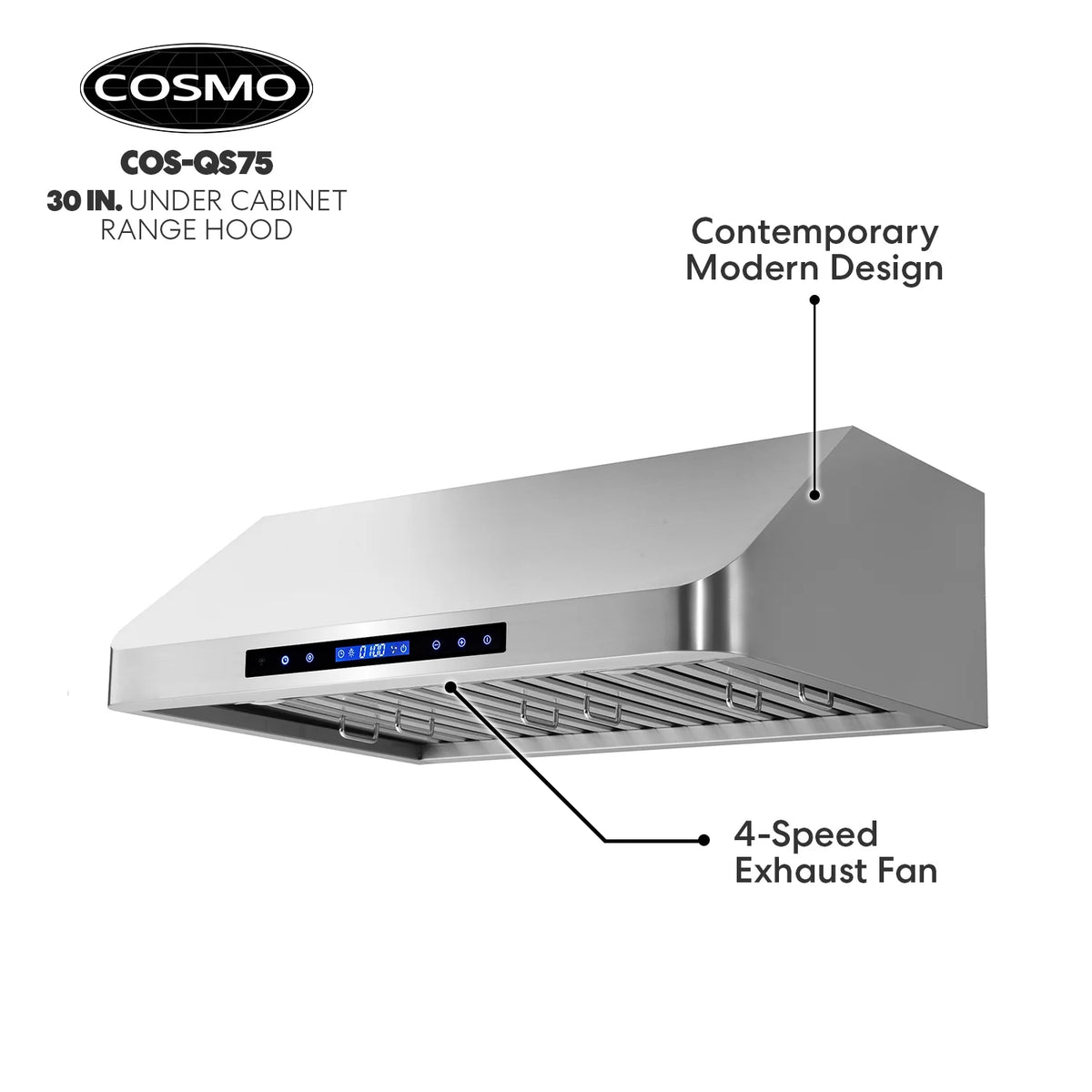36 in. Ducted Under Cabinet Range Hood in Stainless Steel N694