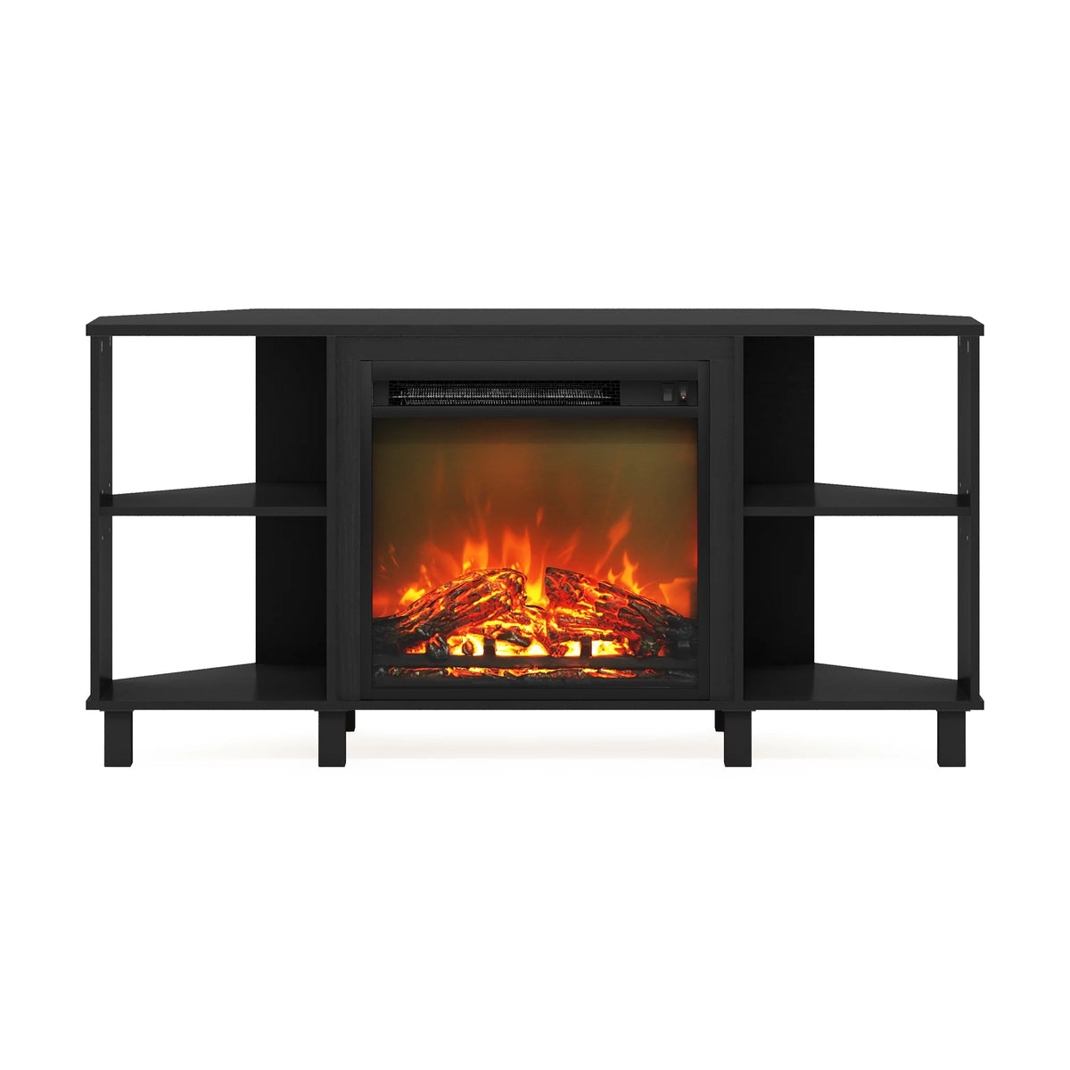 Corner Fireplace TV Stand with Metal Leg for TV up to 55 Inches K198