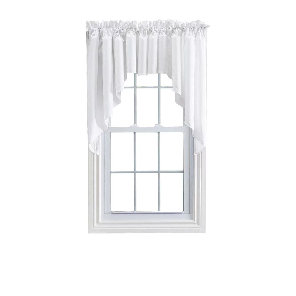 Solid Color Window Lined Swag Set 126"x63" White U1121