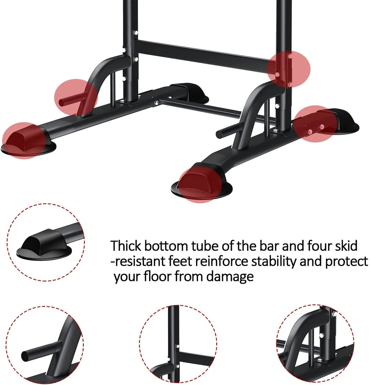 Height Adjustable Power Tower Dip Station S716028