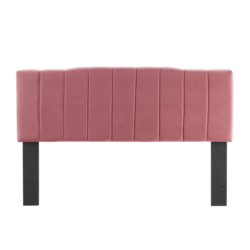 Navy Performance Velvet Full/Queen Headboard I383