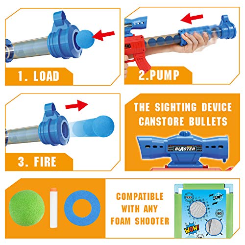 Shooting Game Toy with Standing Shooting Target, 24 Foam Balls X78105