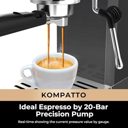Slim 20 Bar Semi Automatic Espresso Machine with Milk Frother V254
