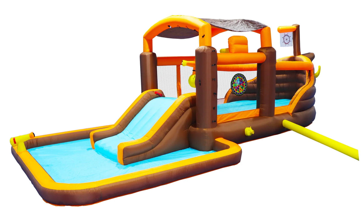 Inflatable Bounce Slide Water Park with Play Pool and Blower B50329