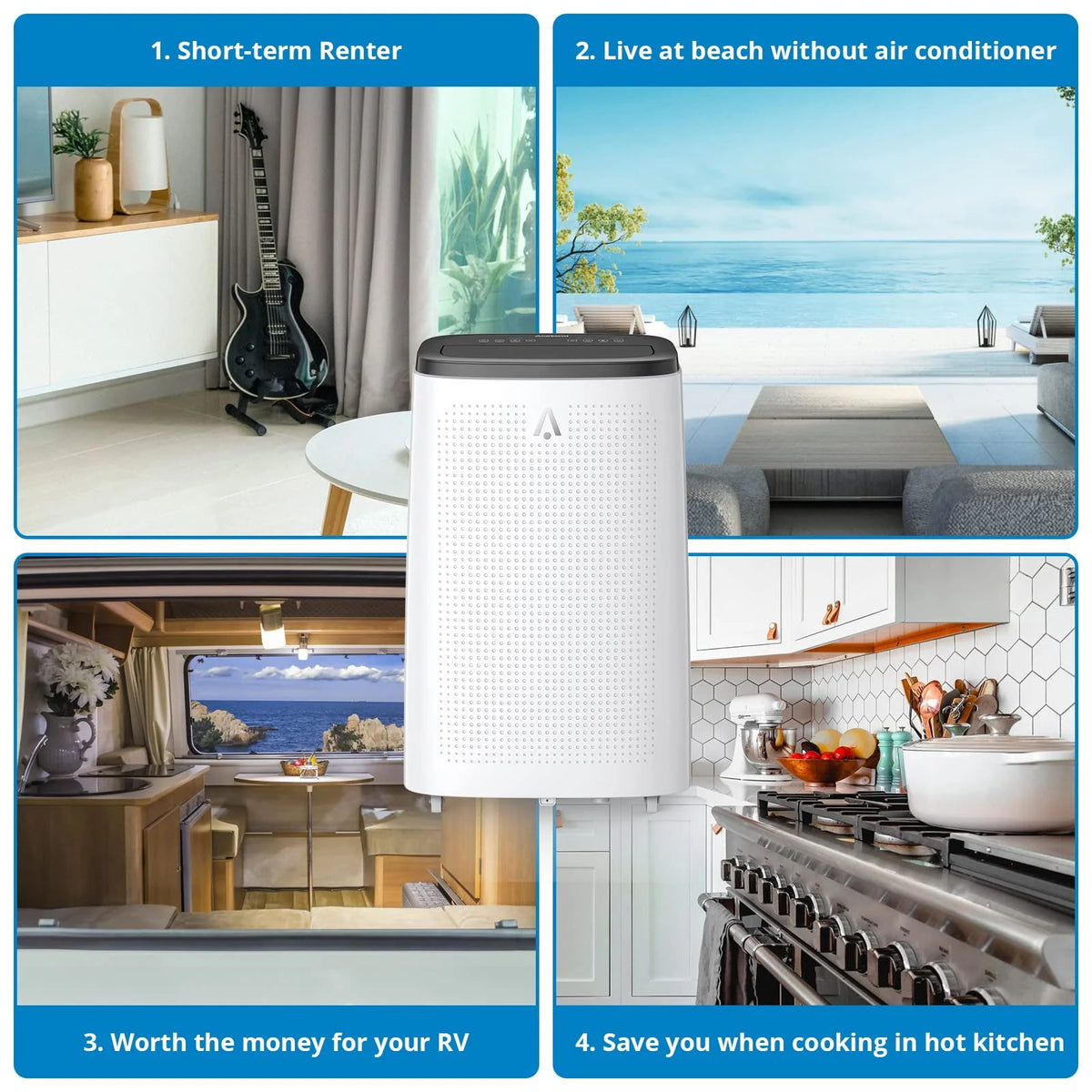 14000 BTU Portable Air Conditioner with Dehumidifier and Cooling Fan M3989