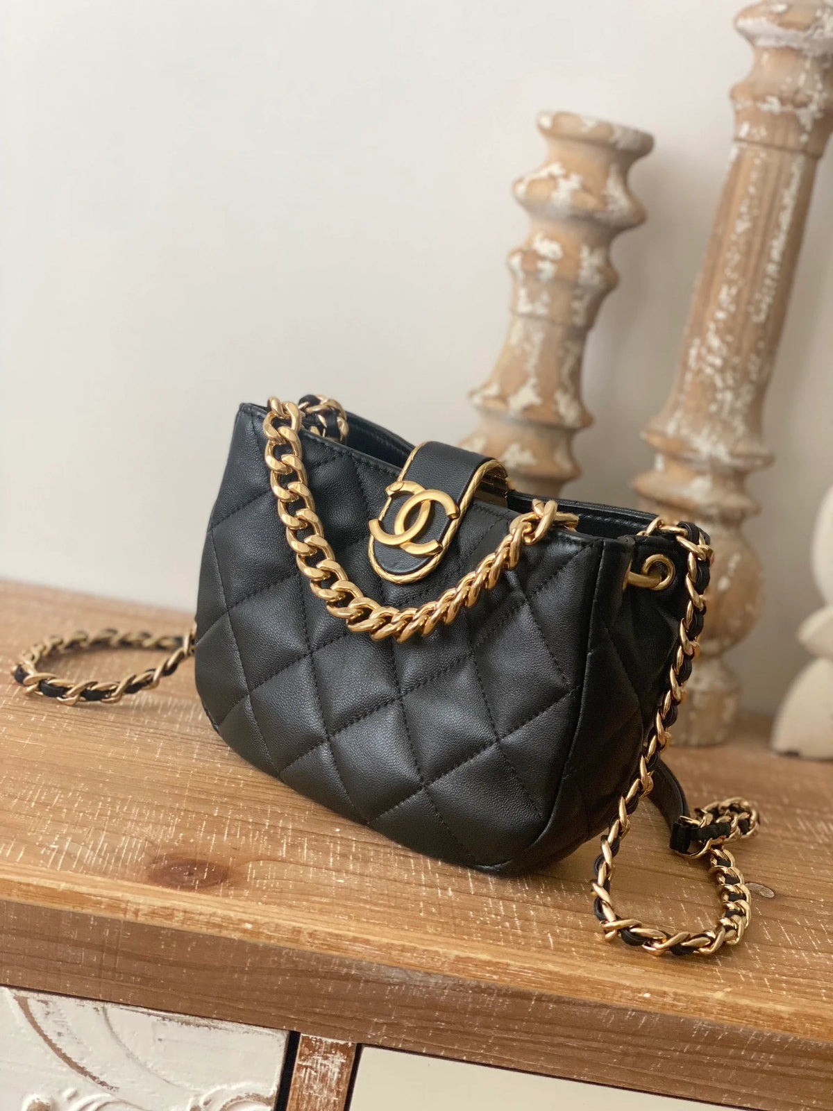 Small Hobo Bag Black I509