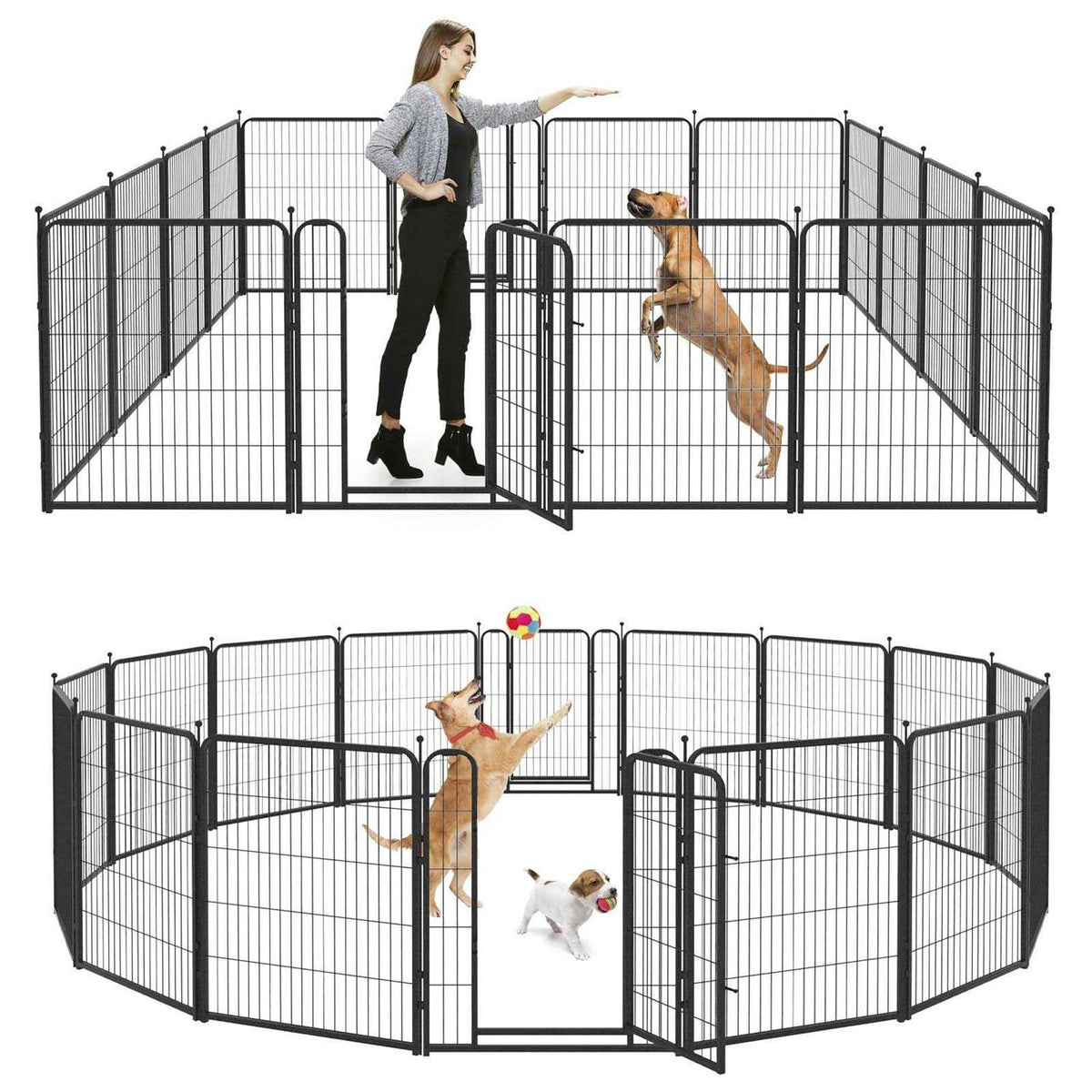 Heavy Duty Anti-Rust Dog Playpen with Doors X6421