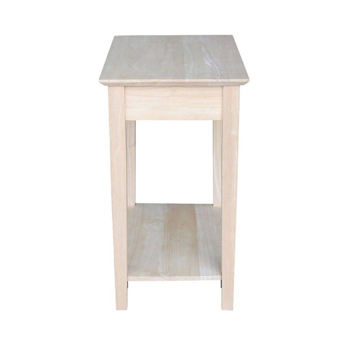 Solid Wood Unfinished 1-Drawer End Table V55802