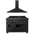48 In. Dual Fuel Range and Range Hood Appliance Package P9400