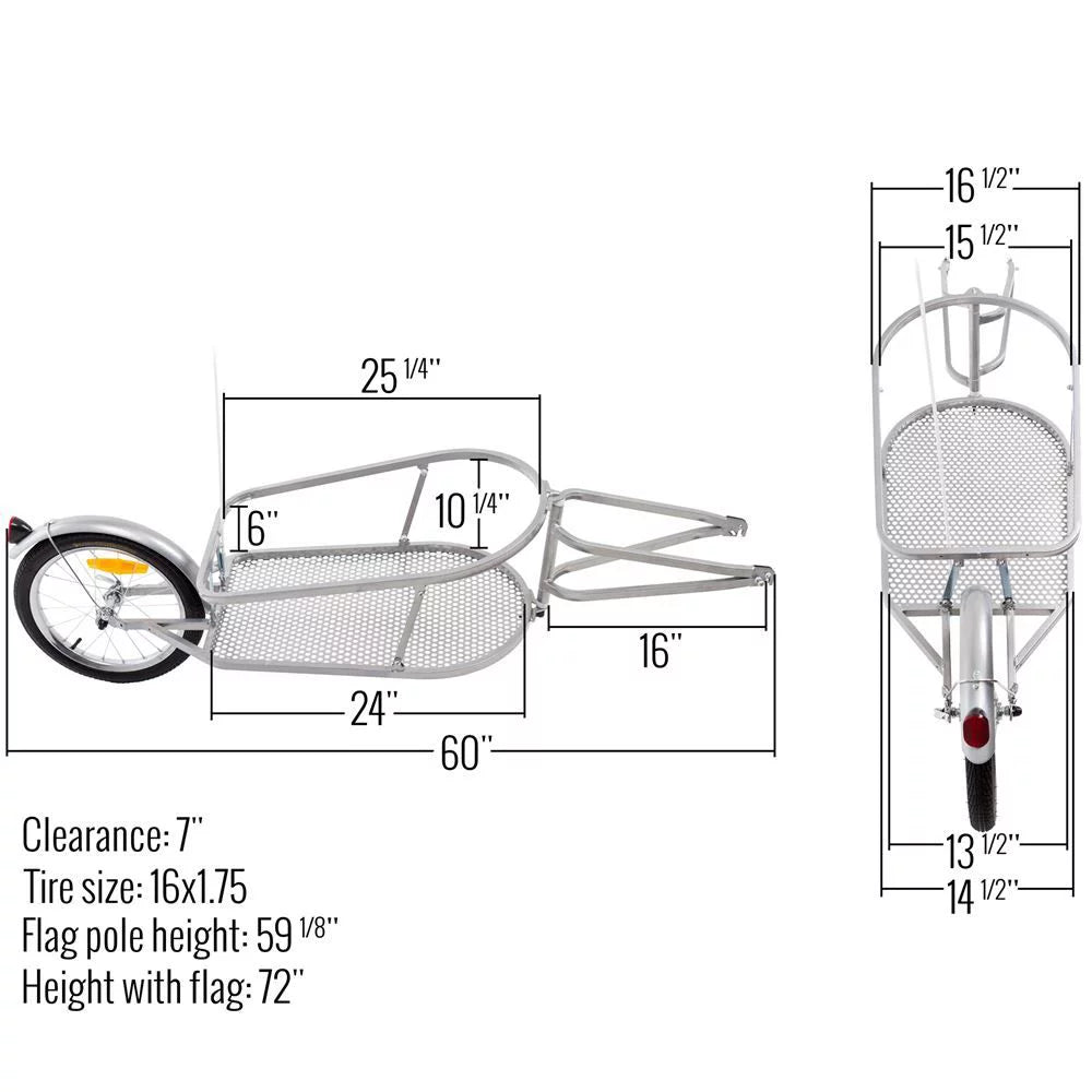Bicycle Cargo Trailer with Cargo Bag N590155