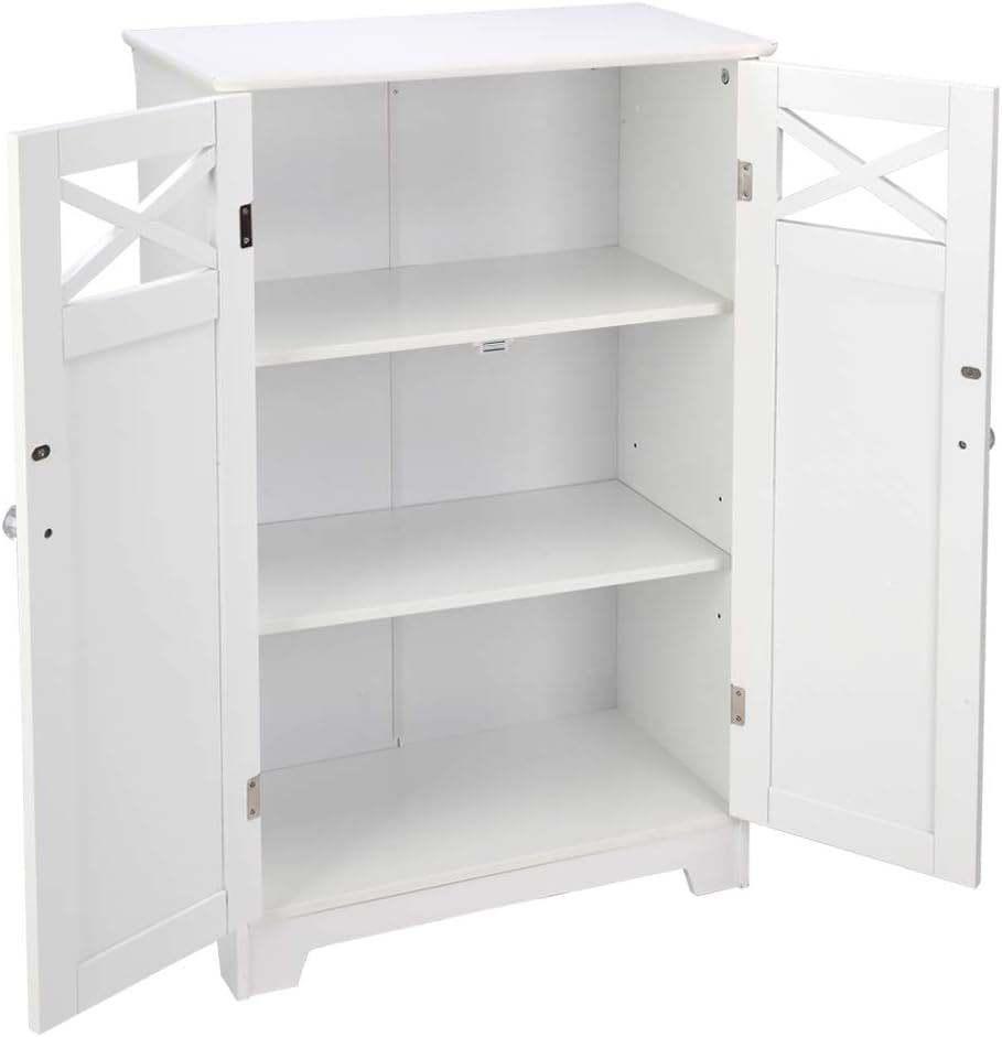 White Double Door Bathroom Cabinet M451613