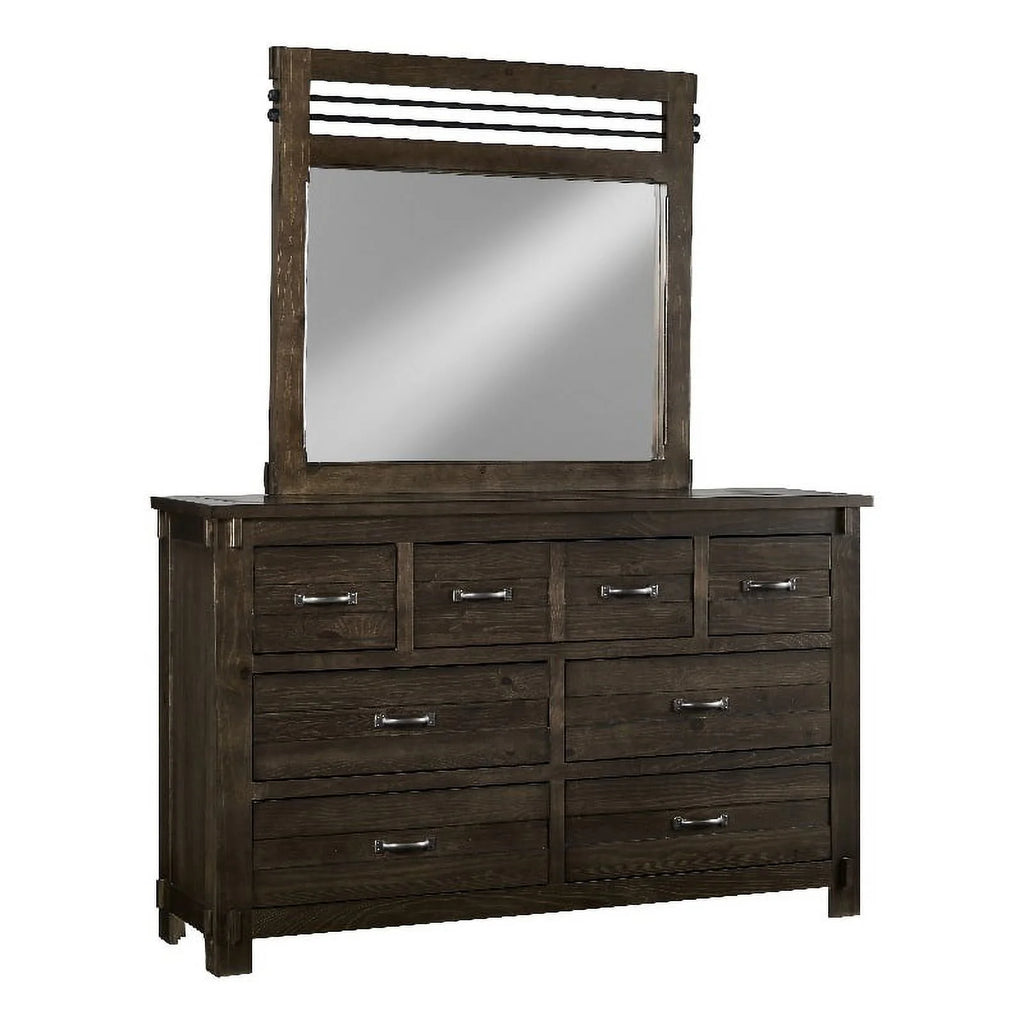 Wood Drawer Dresser & Mirror M269
