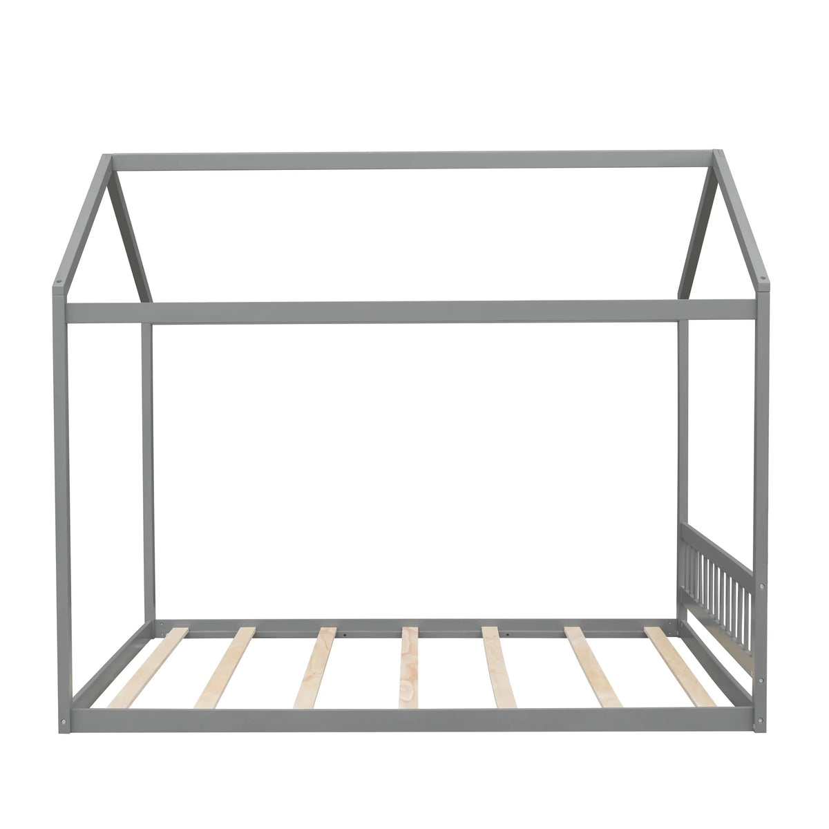 Queen Size Wood Floor Bed with Headboard Q562