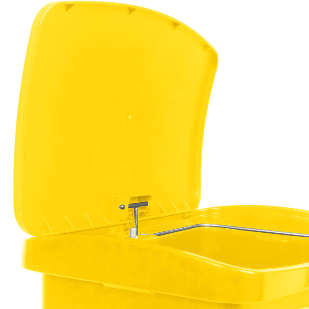 Yellow 18 Gallon Front Step-On Trash Can D93832