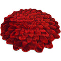 2 Ft Round Floral Rose Flower Shaped Accent Area Rug B835163