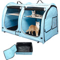 Portable Twin Compartment Cat Cage T755