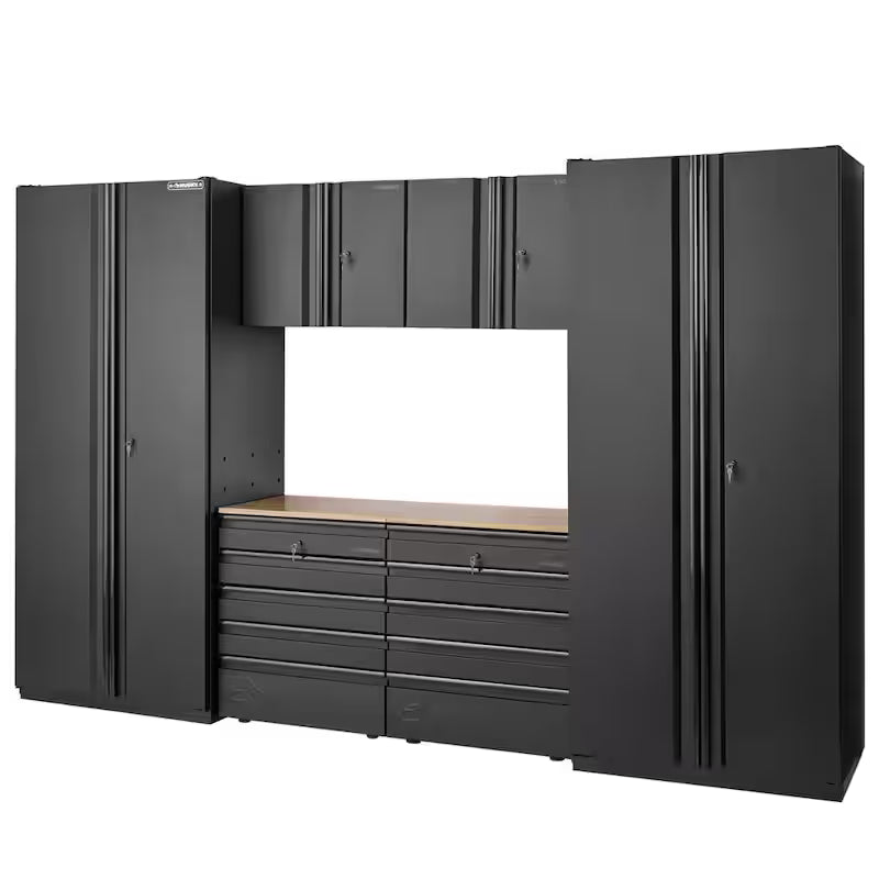 Heavy Duty Welded Steel Garage Storage System in Black U438