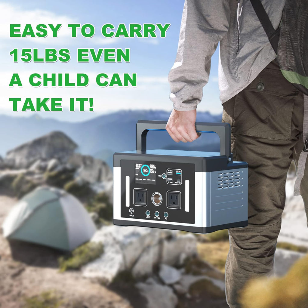 Portable Power Station, 240Wh LiFePO4 Battery, 200W Pure Sine Wave AC Outlet X64229