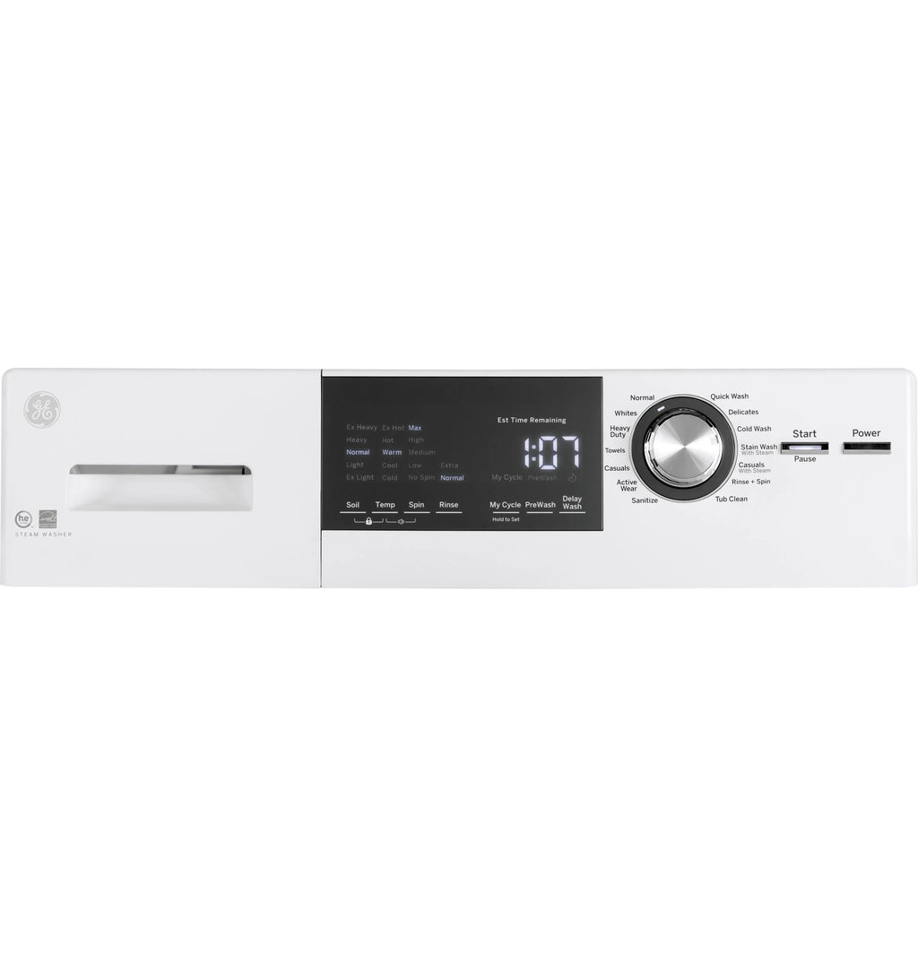 24 Frontload Washer with Steam 2.4 cu. ft. White Q127