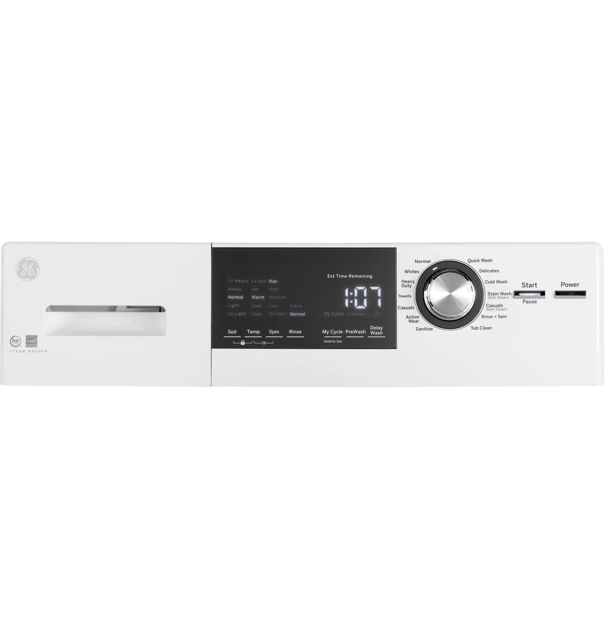 24 Frontload Washer with Steam 2.4 cu. ft. White Q127