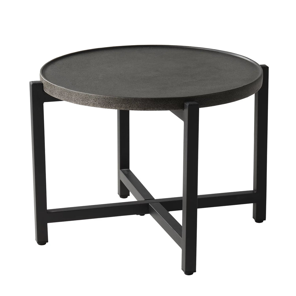 Dark Grey Concrete Round Coffee Table J51696