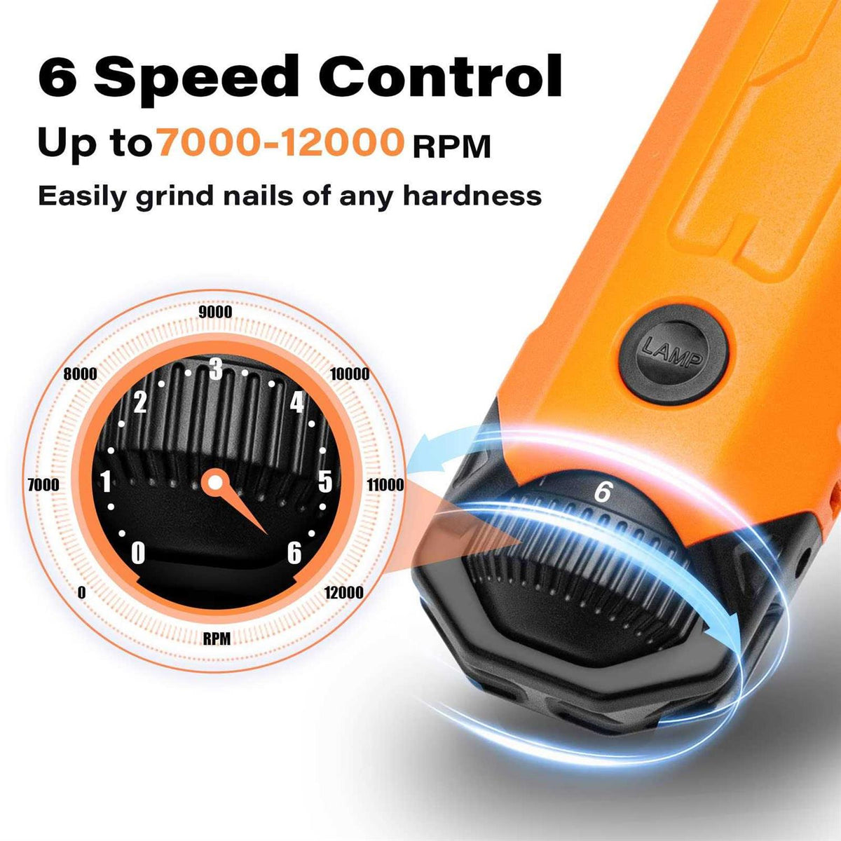 6-Speed Rechargeable Electric Dog Nail Grinder Q131