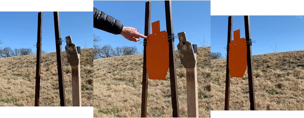 Shooting Target Stand with AR500 Steel Torso Plate and 20 Cardboard Targets T72421