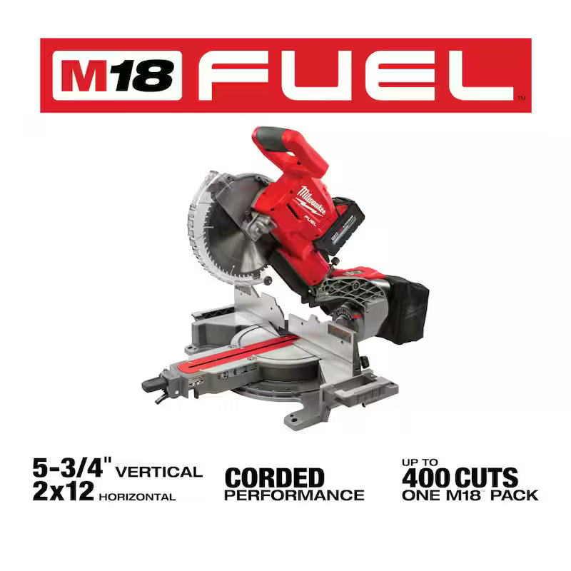 18V Cordless Dual Bevel Sliding Compound Miter Saw Kit with 8.0 Ah Battery Z297
