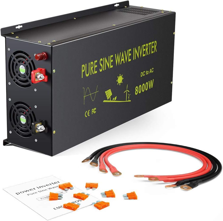 8000 Watt Pure Sine Wave Inverter 48V DC to 120V AC W2526