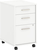 White 3 Drawer Mobile File Cabinet V929607