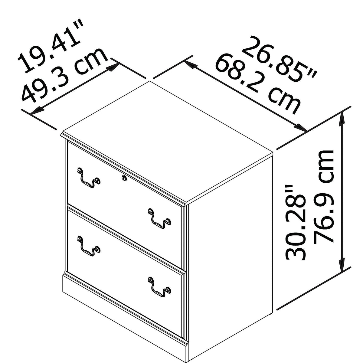 2 Drawer Lateral File Cabinet T334