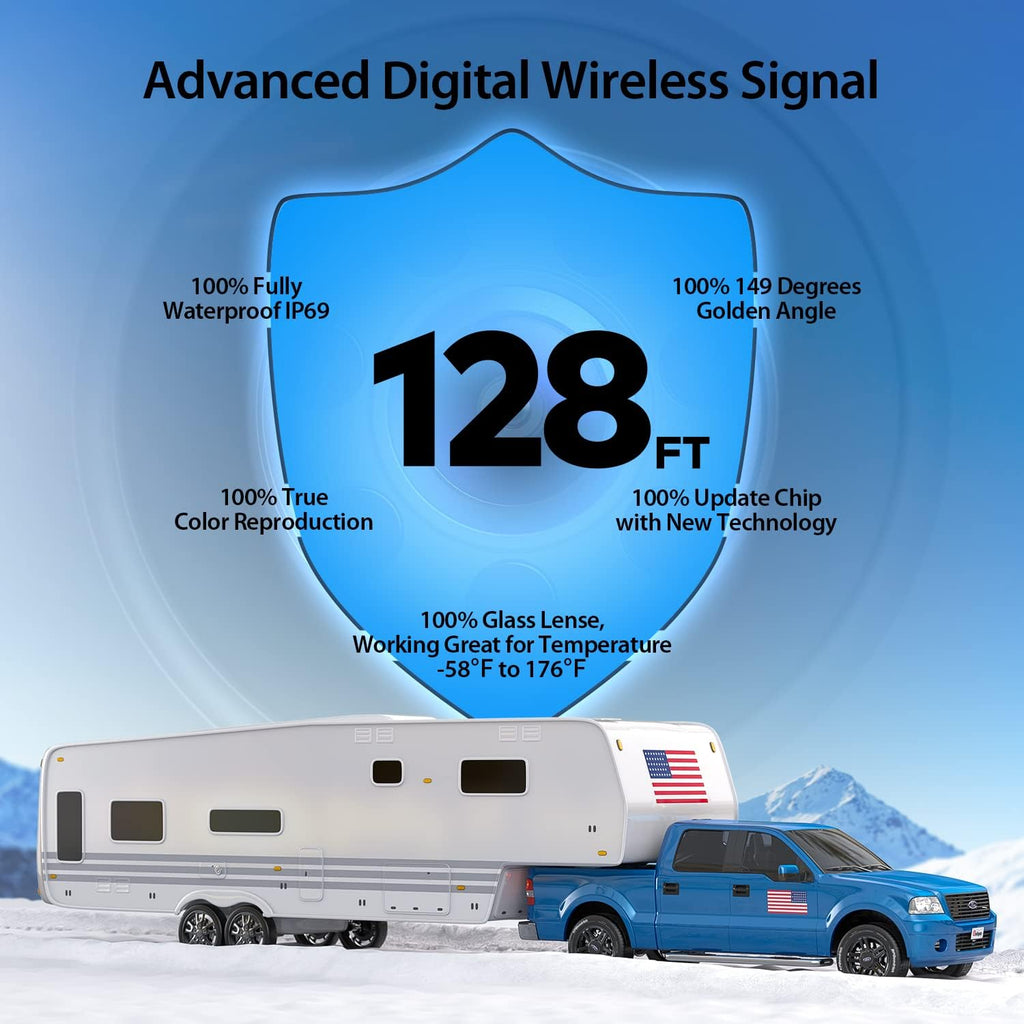 Wireless Backup Camera with 5'' Monitor & DVR C956669