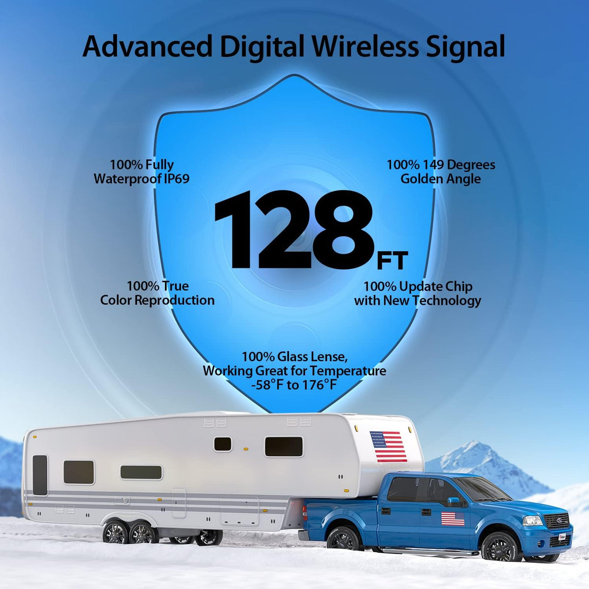 Wireless Backup Camera with 5'' Monitor & DVR C956669