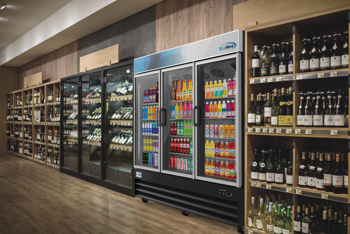 78 in. Three Glass-Door Merchandiser Refrigerator 53 Cu ft. X856579