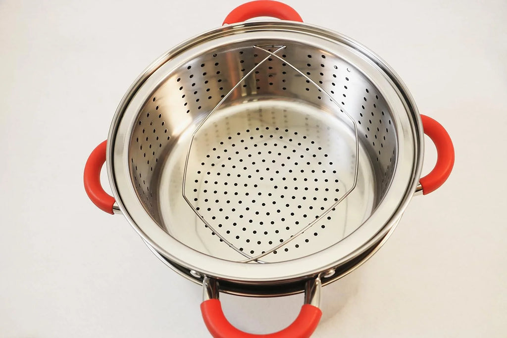 12 Qt Stainless Steel Pasta Cooker with Glass Lid R598
