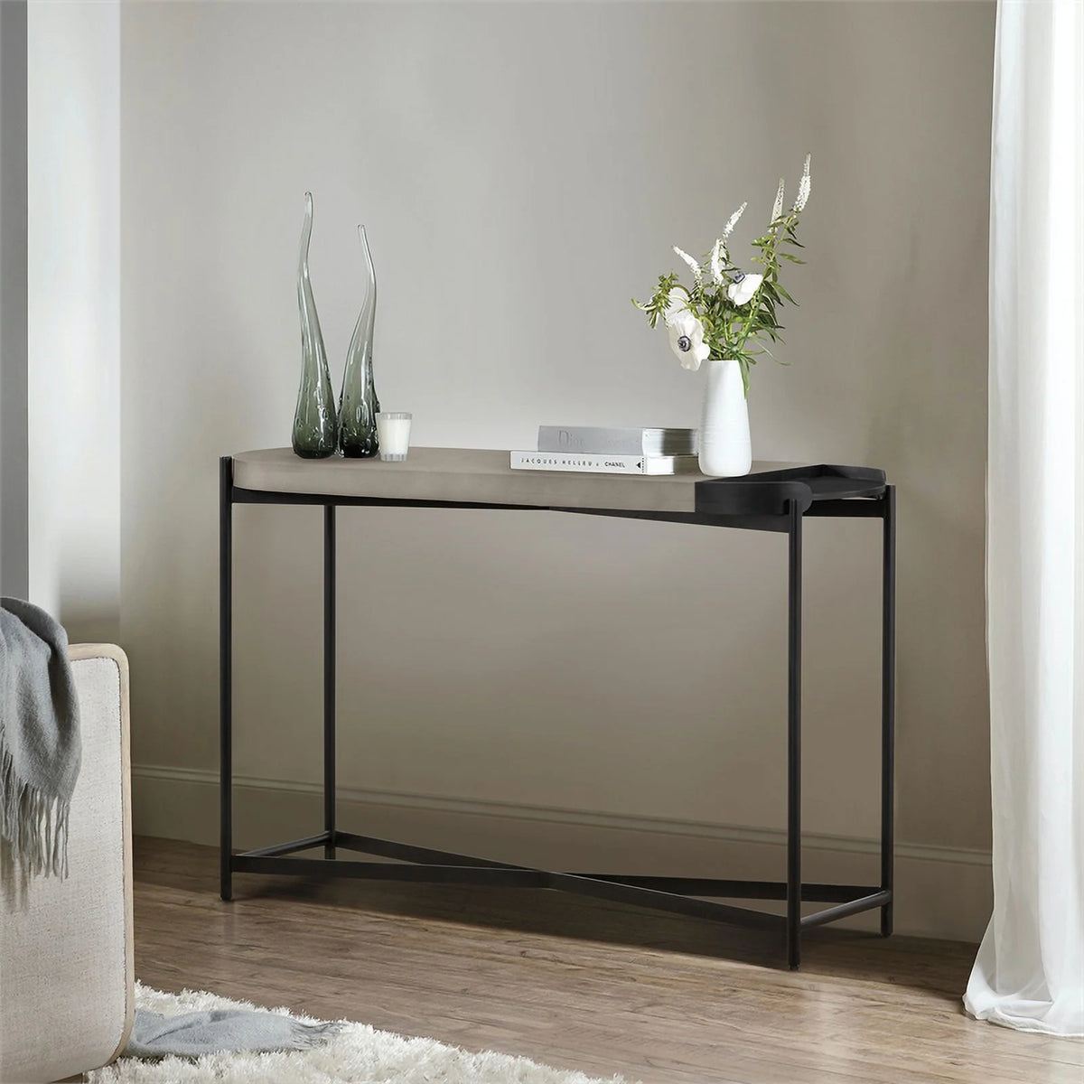 Modern Metal Concrete Console Table E6807