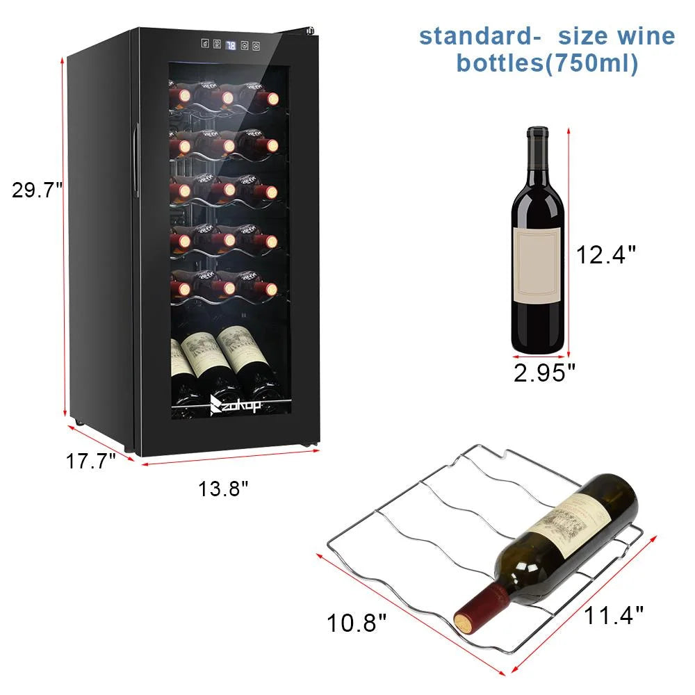 Black 18 Bottle Wine Cooler F45494