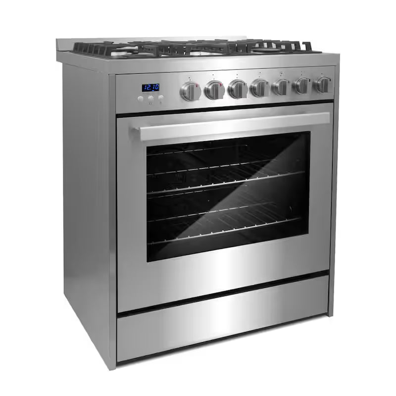 5 Burner Gas Range with Cast Iron Grates in Stainless Steel F681791