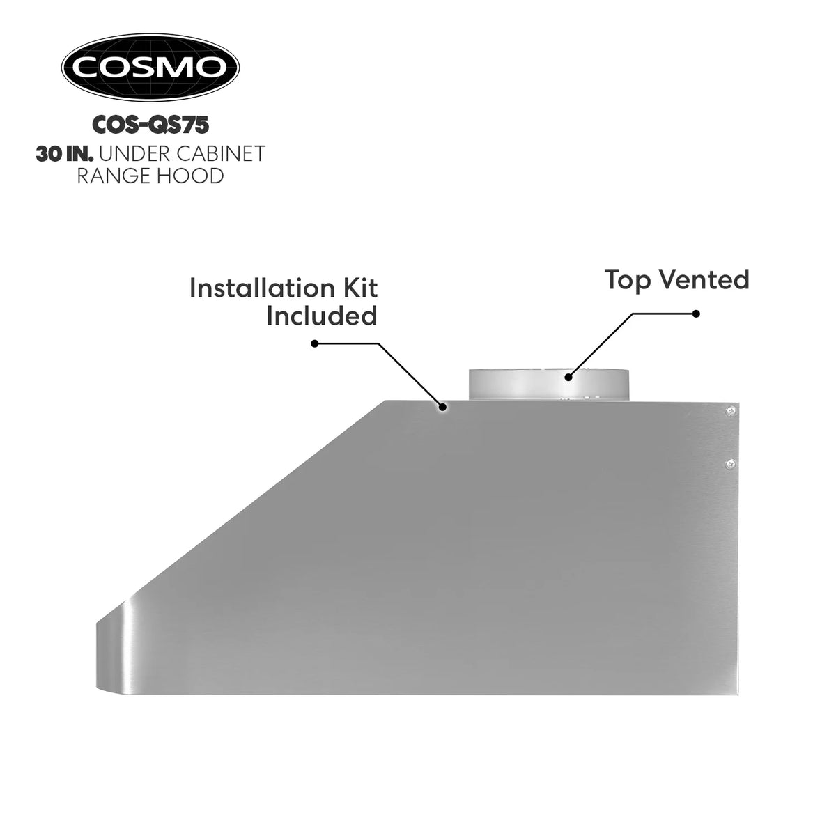 36 in. Ducted Under Cabinet Range Hood in Stainless Steel N694