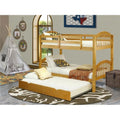 Twin Size Bunk Bed with Trundle & Drawer W21923