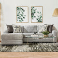 Grey Chenille Upholstered Sectional J655