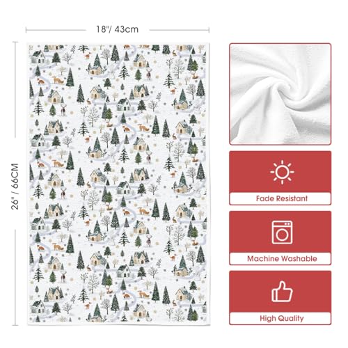 Christmas Kitchen Dish Towels 18x26 Inch Set of 2 T3484