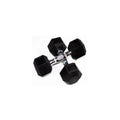 70 lbs Rubber Encased Hex Dumbbells S529