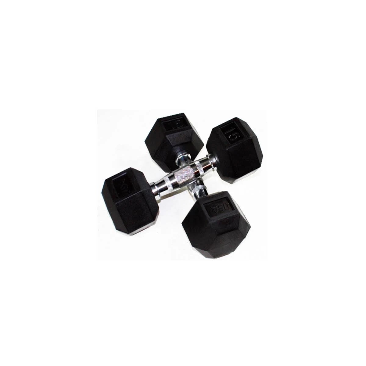 70 lbs Rubber Encased Hex Dumbbells S529