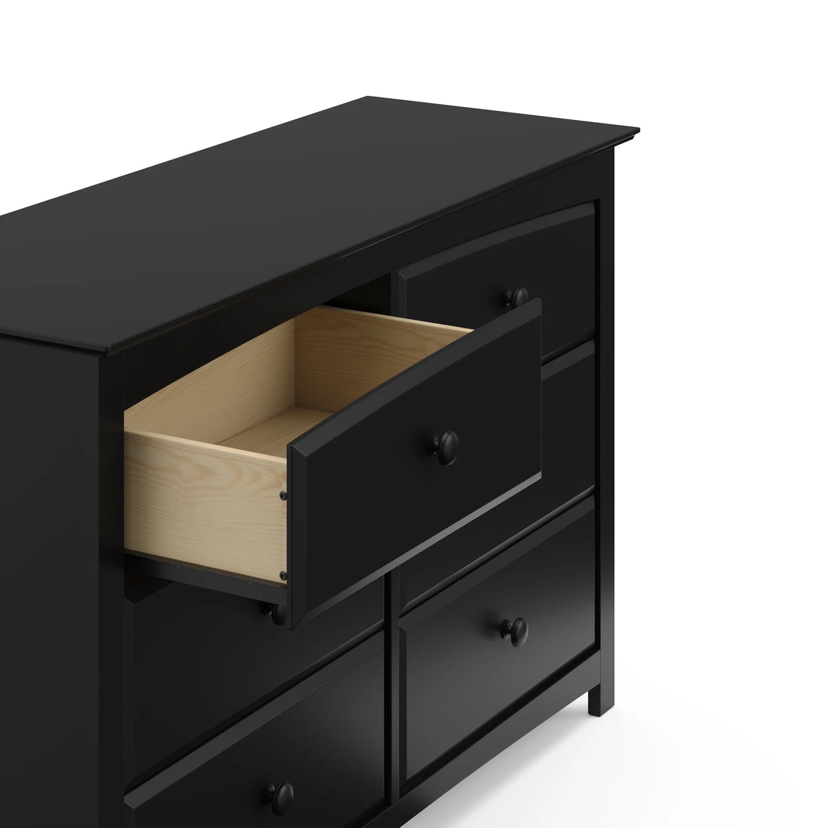 White 6 Drawer Double Dresser C600