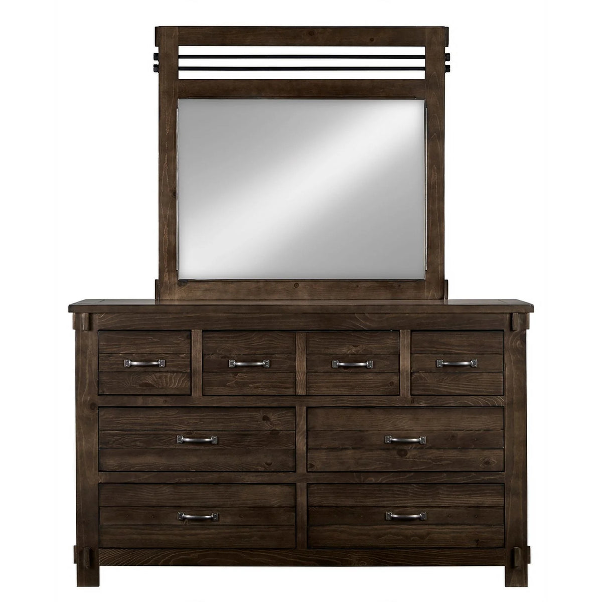 Wood Drawer Dresser & Mirror M269