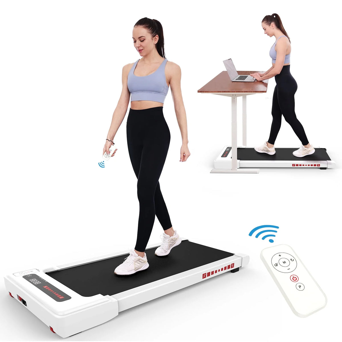 White 2.25HP Portable Mini Treadmill G381181